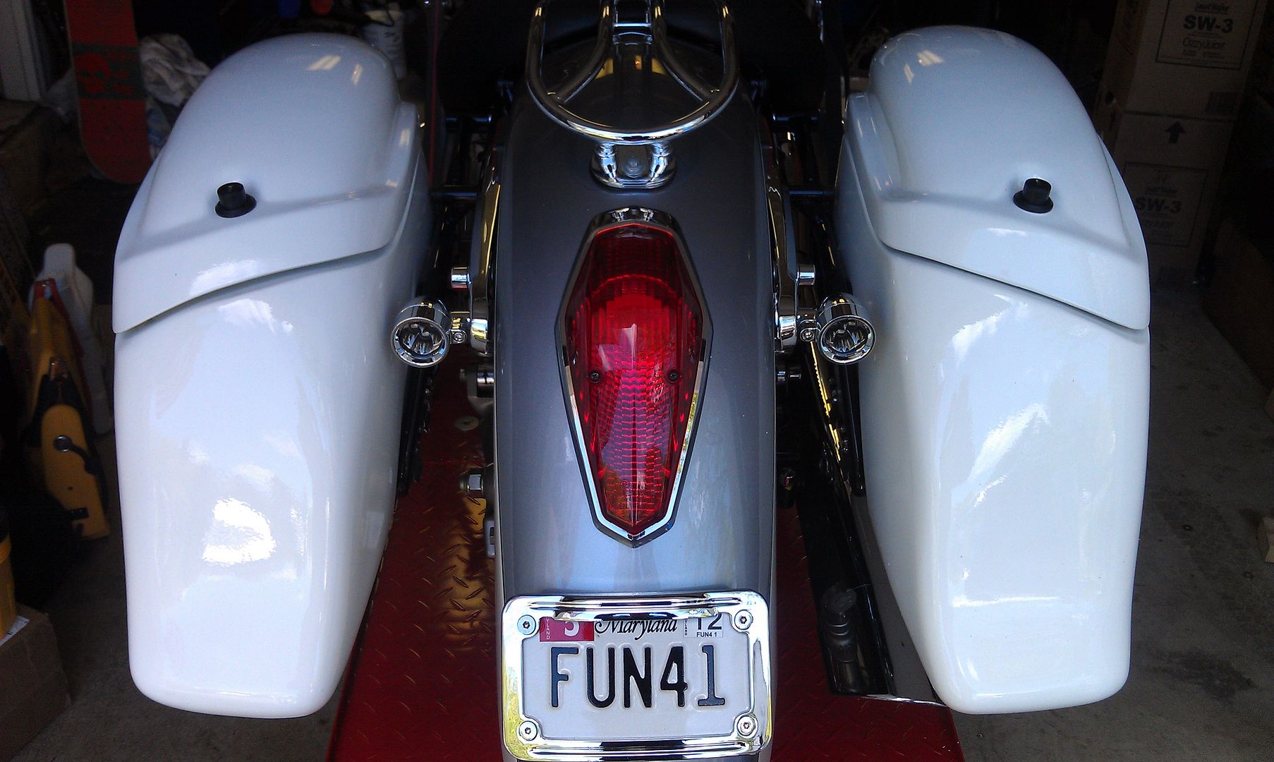 Turn signal relocation for saddlebags Aero Page 2 Honda Shadow